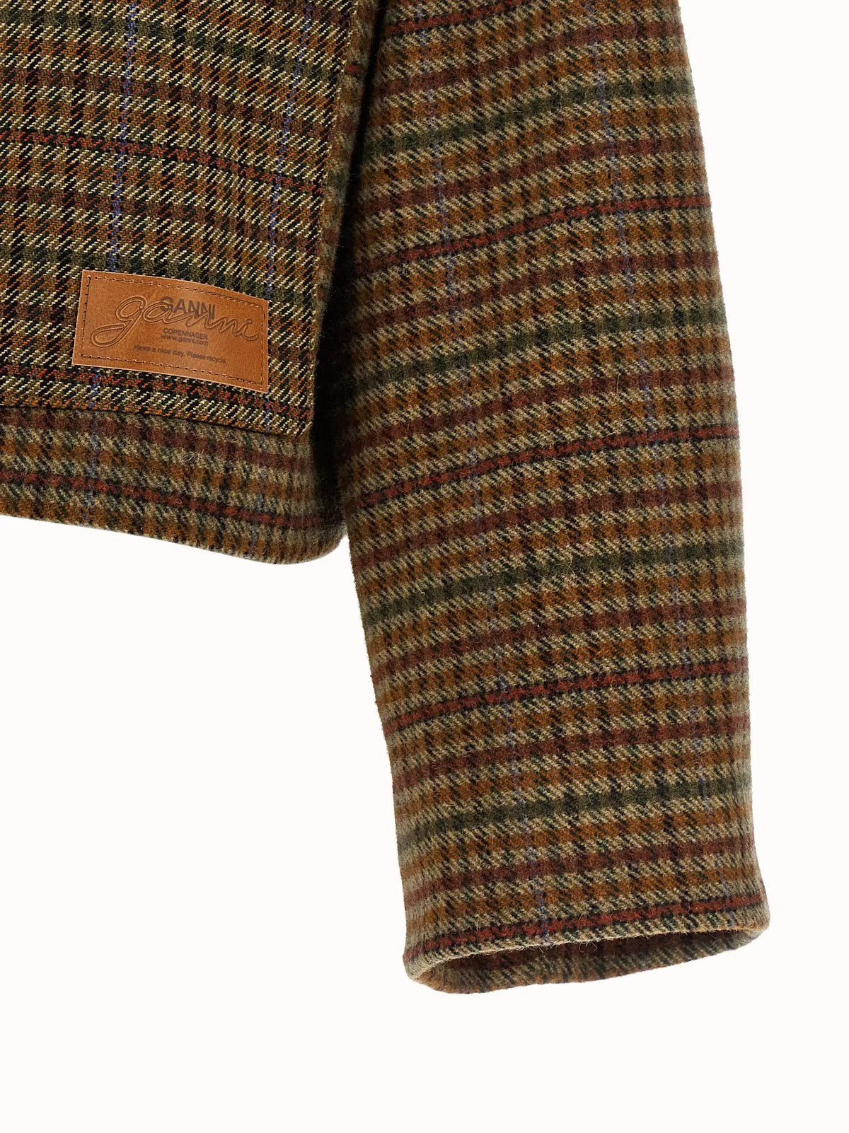 Ganni Brown Wool Full-Length Jacket