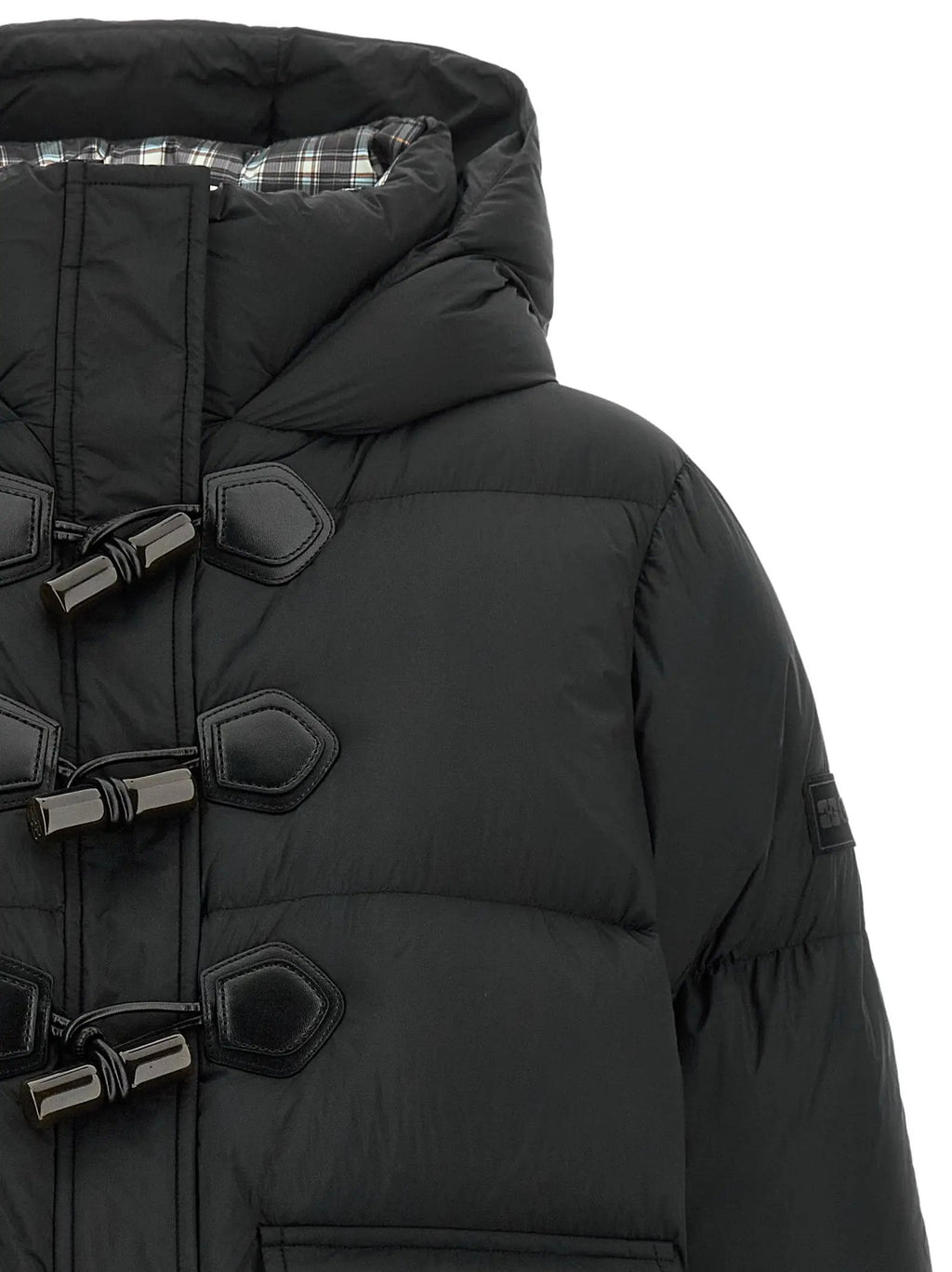 Veste longue en polyamide noir Ganni