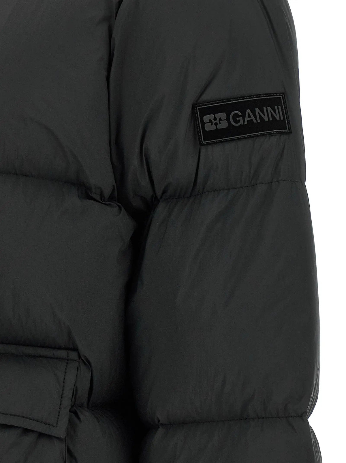 Ganni Black Polyamide Full-Length Jacket