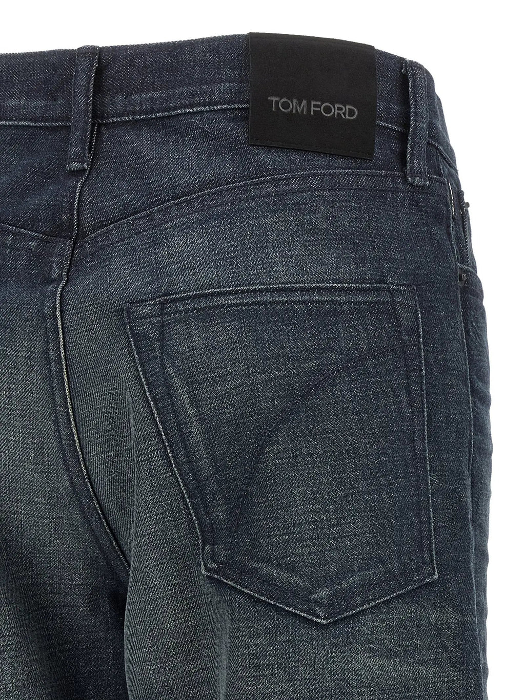 Jean en denim de coton bleu Tom Ford
