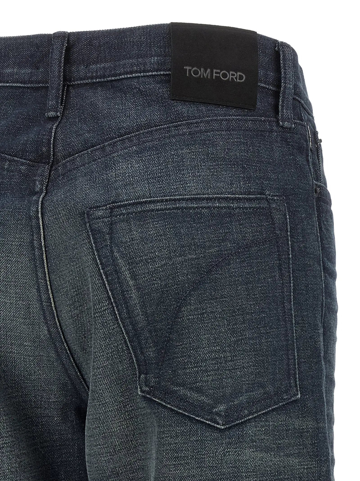 Jean en denim de coton bleu Tom Ford