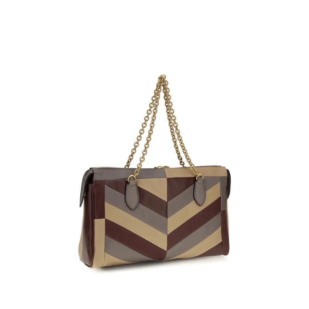 Sac porté épaule Valentino Garavani en cuir nappa et cuir de veau multicolore