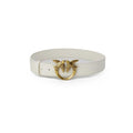 PINKO Cream Leather Regular Belt