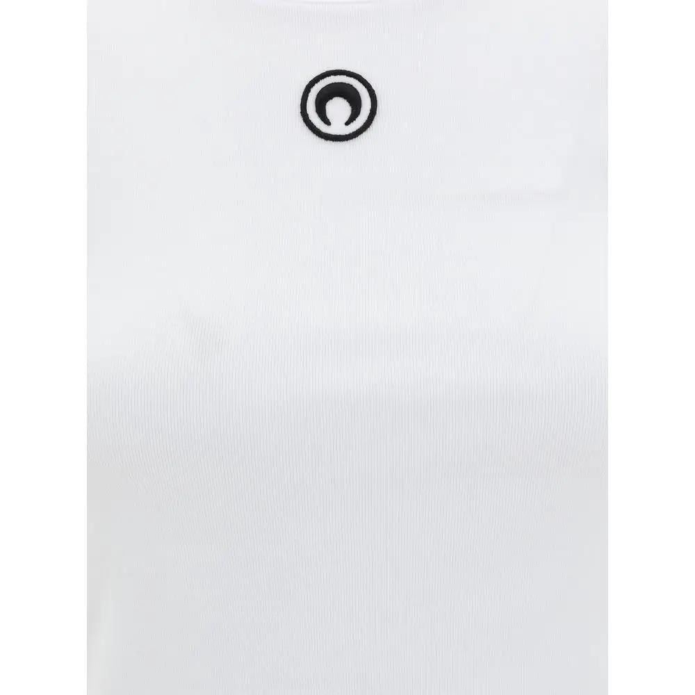 Marine Serre White Cotton T-Shirt