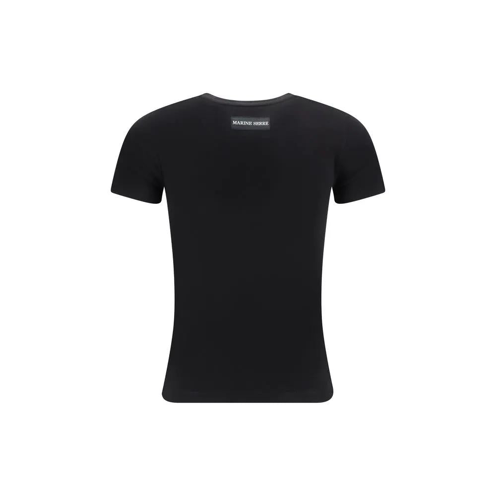 T-shirt noir en coton Marine Serre