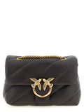 PINKO Black Lamb Leather Crossbody Bag