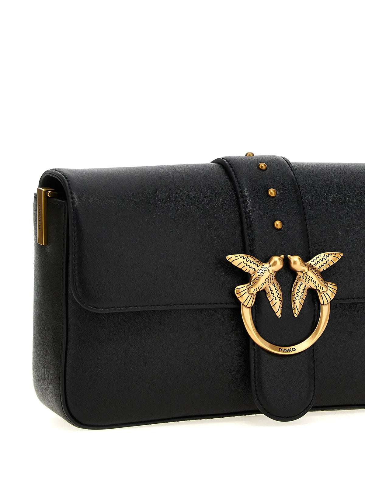 Sac porté épaule PINKO en cuir de veau noir