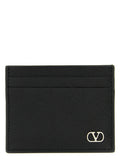 Porte-cartes Valentino Garavani en cuir de veau noir