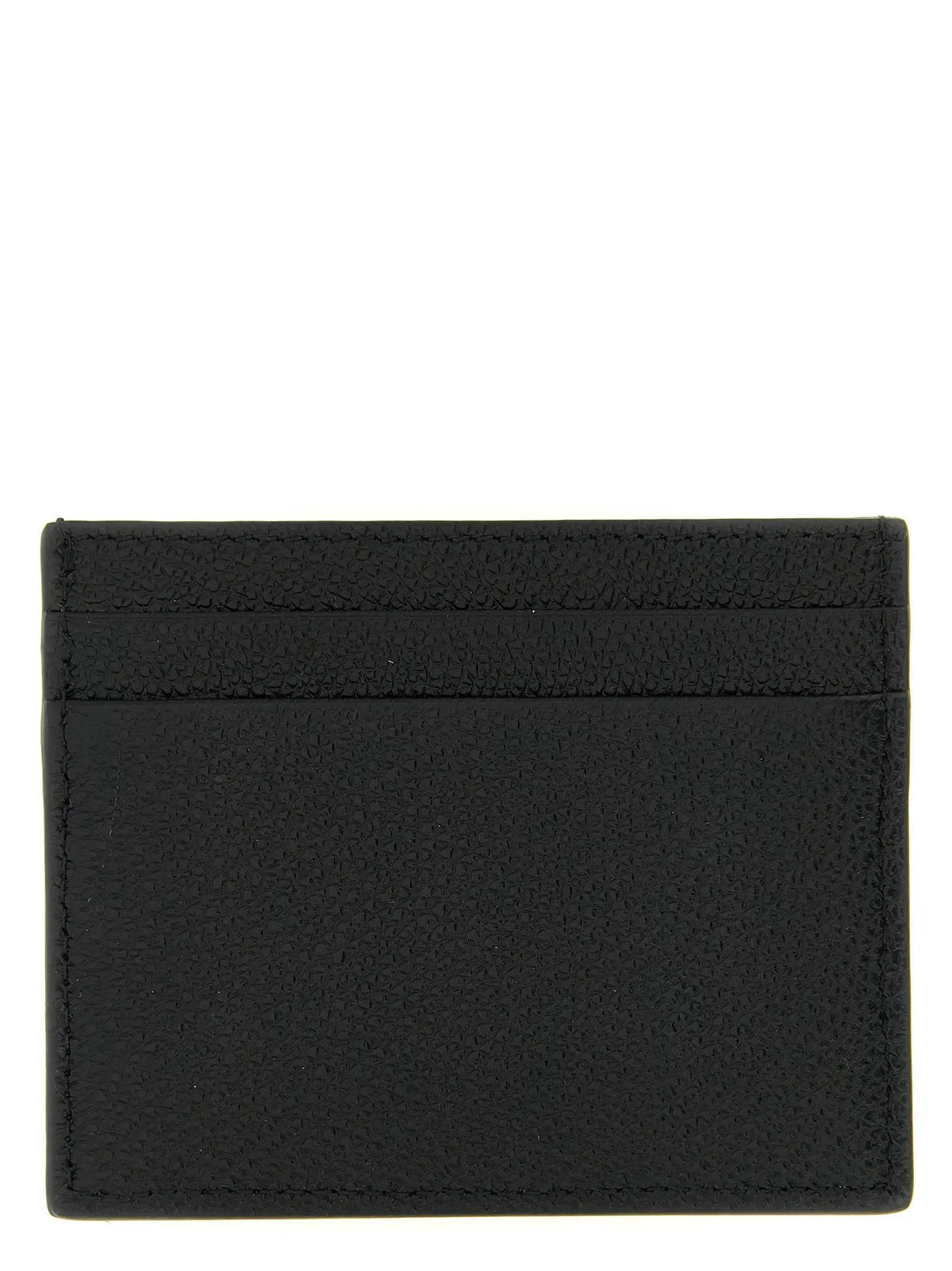 Porte-cartes Valentino Garavani en cuir de veau noir