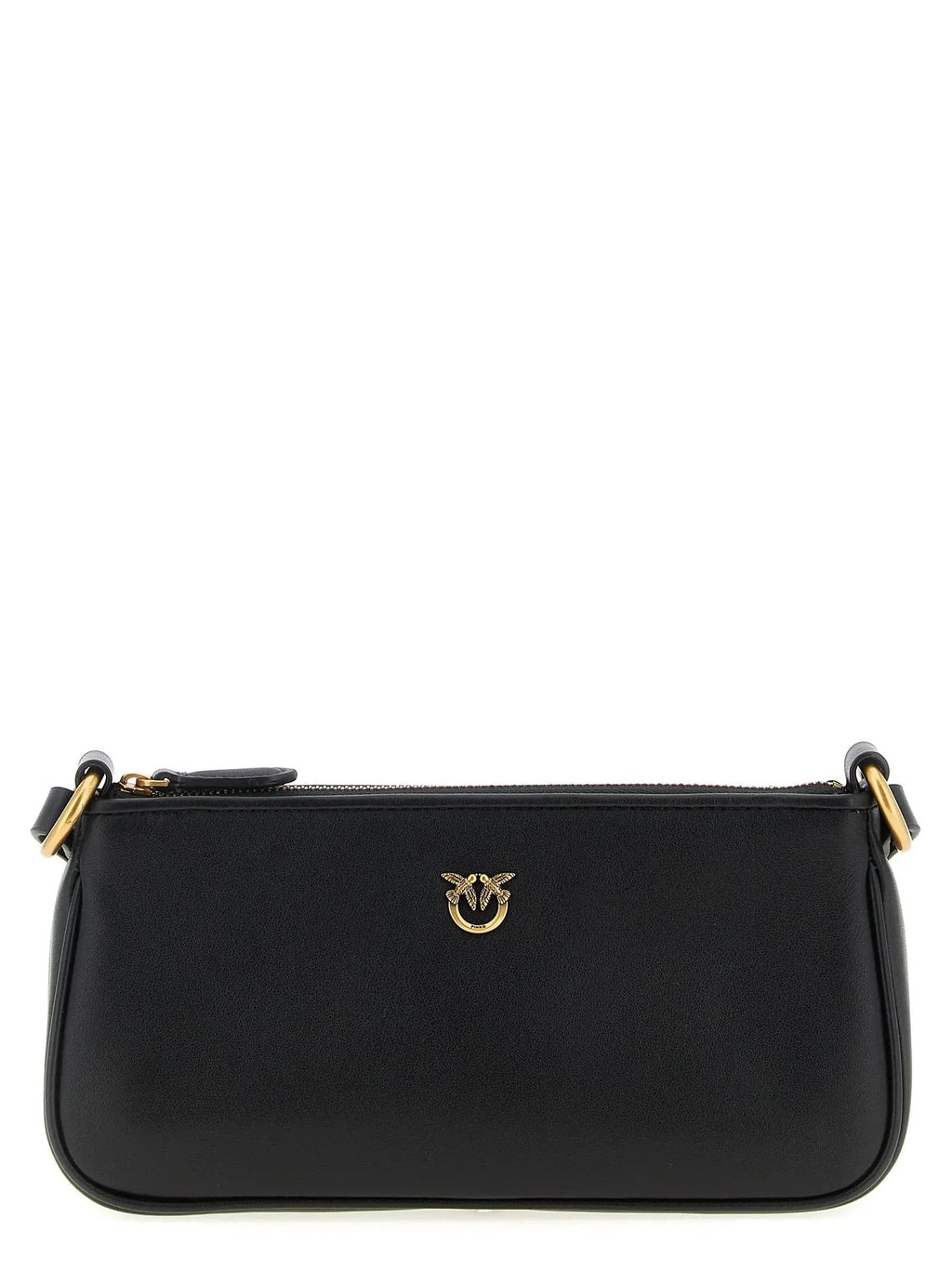 PINKO Black Goatskin Crossbody Bag