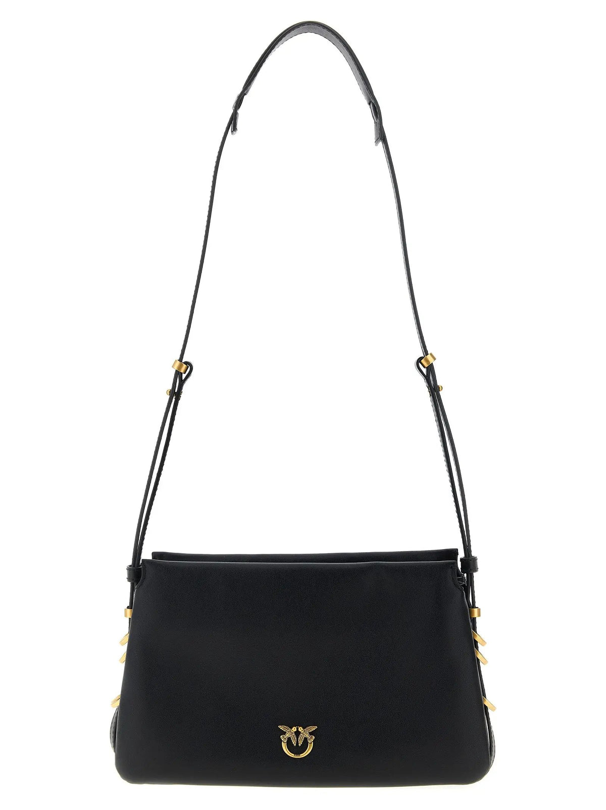 PINKO Black Calfskin Crossbody Bag