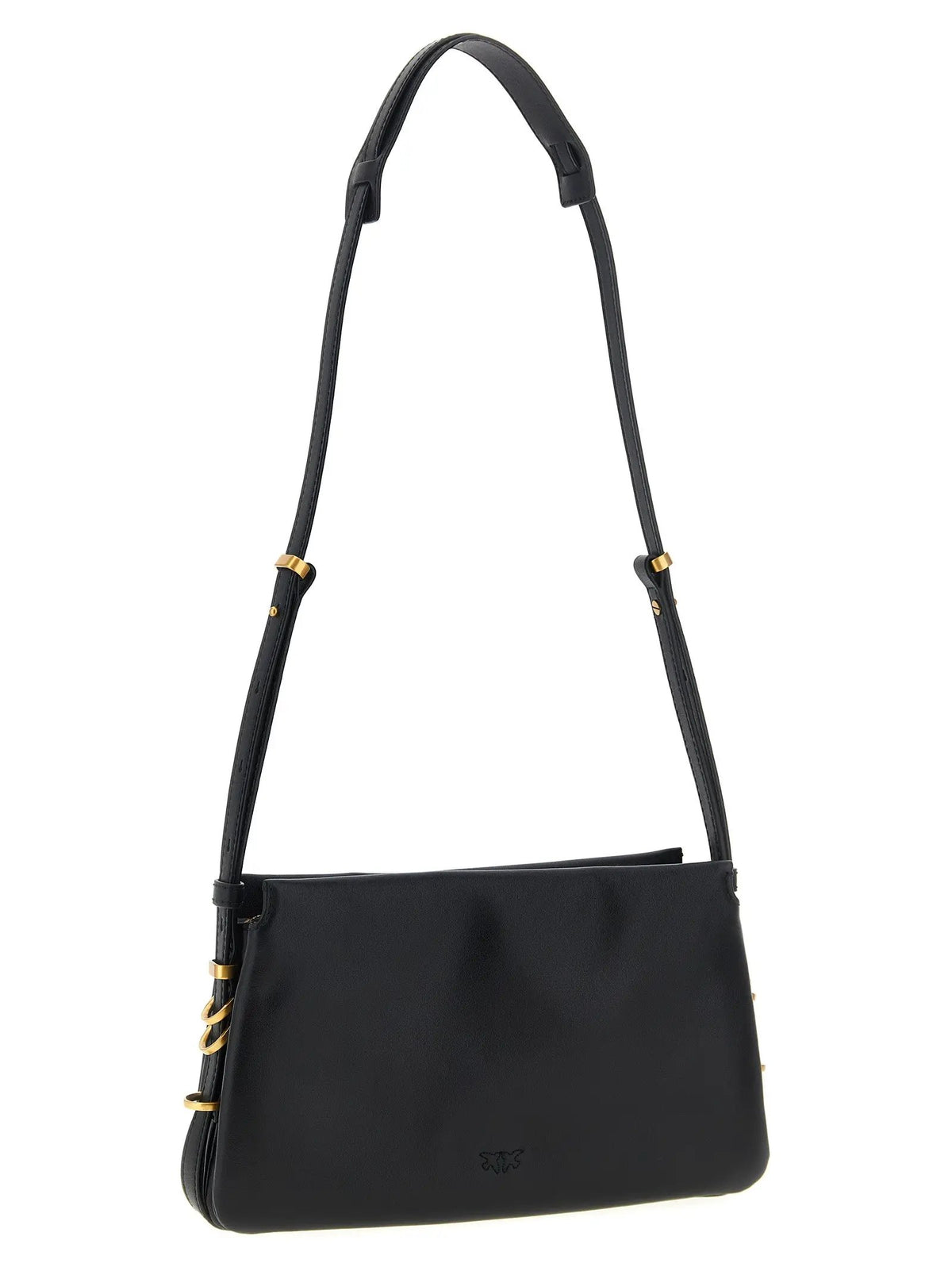 PINKO Black Calfskin Crossbody Bag