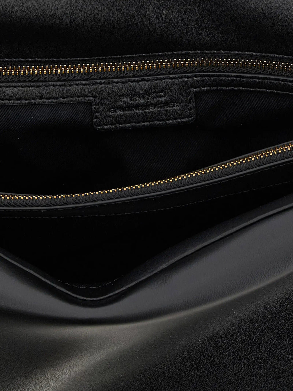 PINKO Black Lamb Leather Crossbody Bag