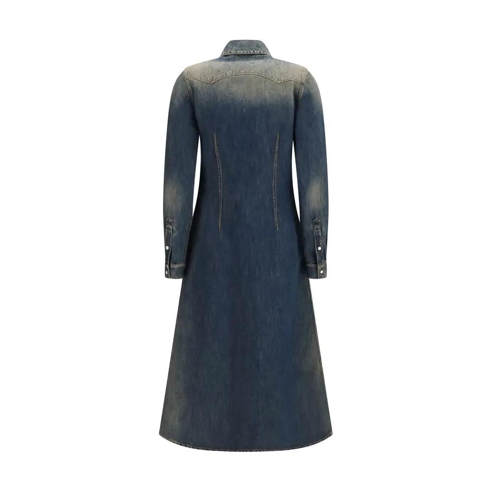 Fendi Fendi Blue Cotton Casual Dress