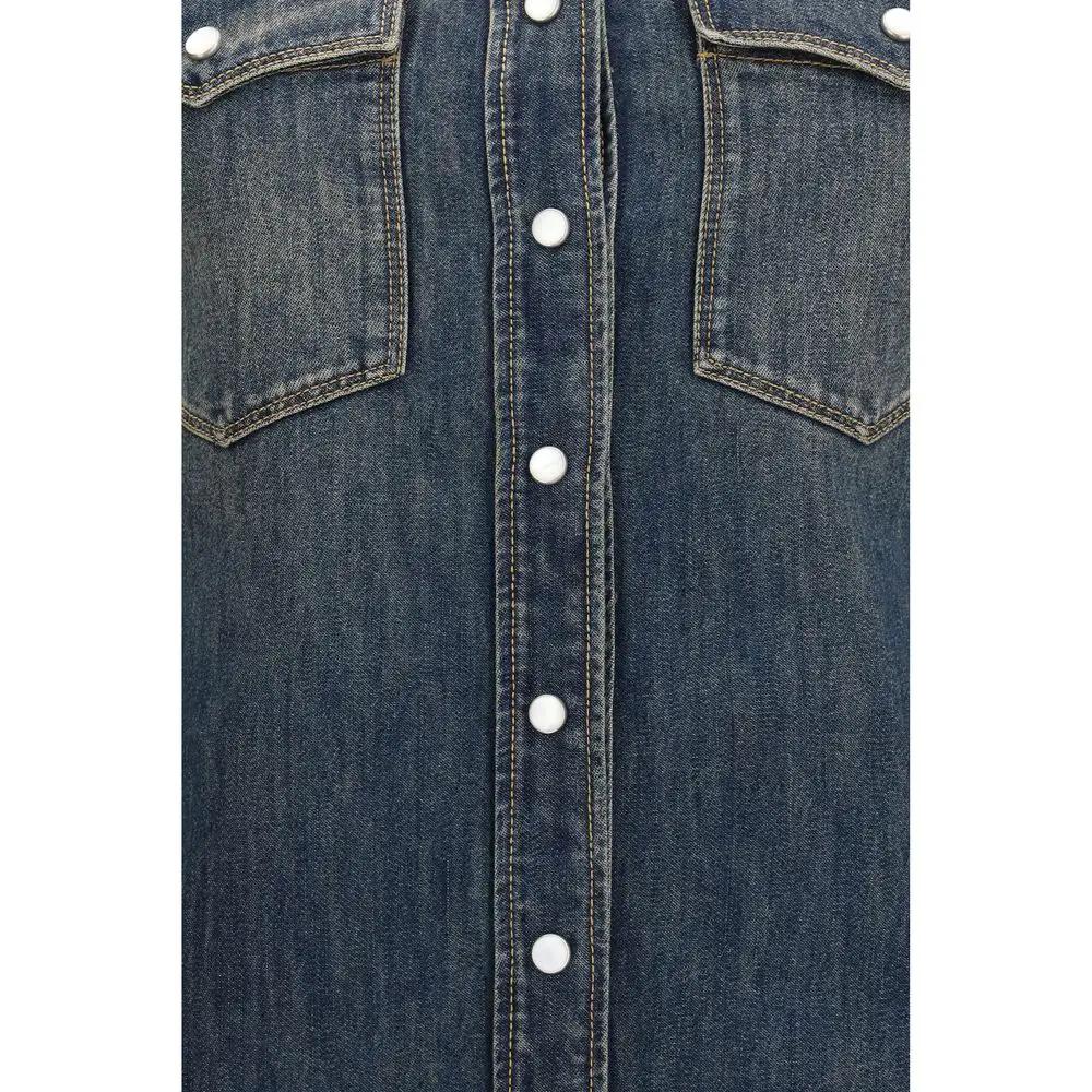 Fendi Fendi Blue Cotton Casual Dress