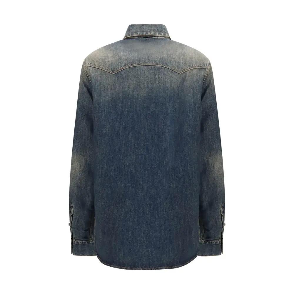 Fendi Fendi Blue Denim Shirt