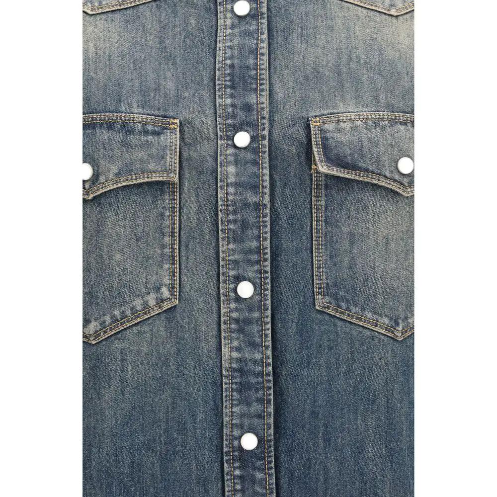 Fendi Fendi Blue Denim Shirt