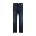 Brunello Cucinelli Brunello Cucinelli Blue Cotton Straight-Leg Jeans
