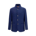 Brunello Cucinelli Brunello Cucinelli Blue Cashmere Full-Length Jacket