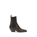 Brunello Cucinelli Brunello Cucinelli Brown Calf Leather Bos Taurus Ankle Boots