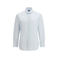 Finamore Finamore Blue Cotton Pattern Shirt