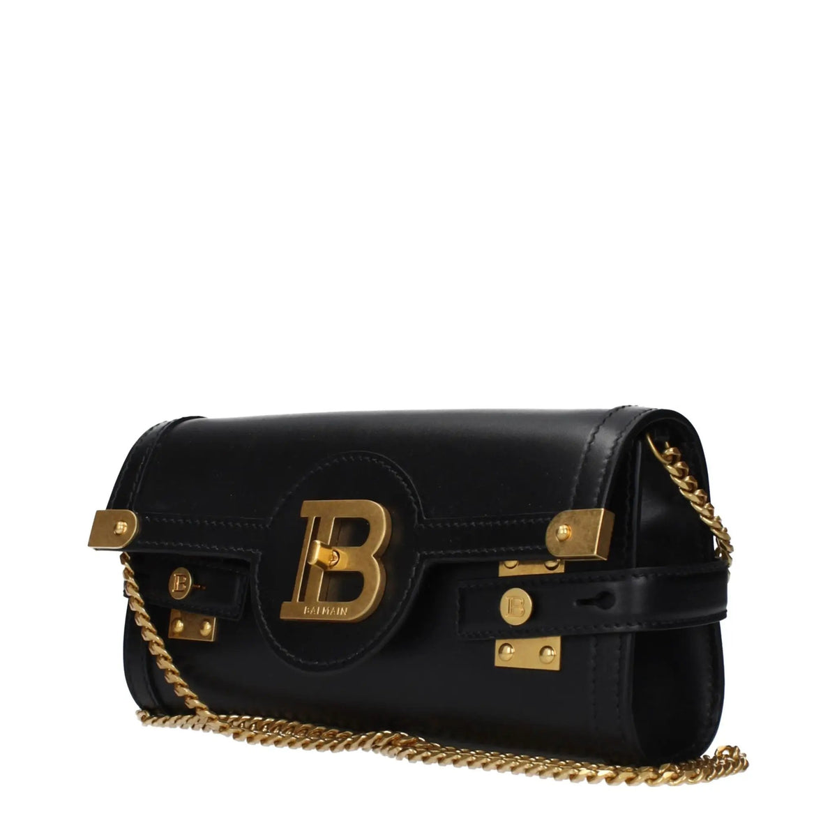 Balmain Balmain Black Leather Clutch Bag