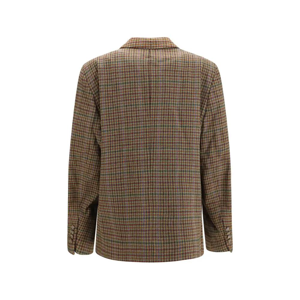 Ganni Ganni Brown Recycled Wool Blazer