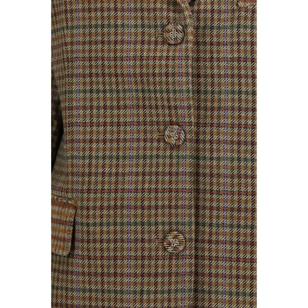 Ganni Ganni Brown Recycled Wool Blazer