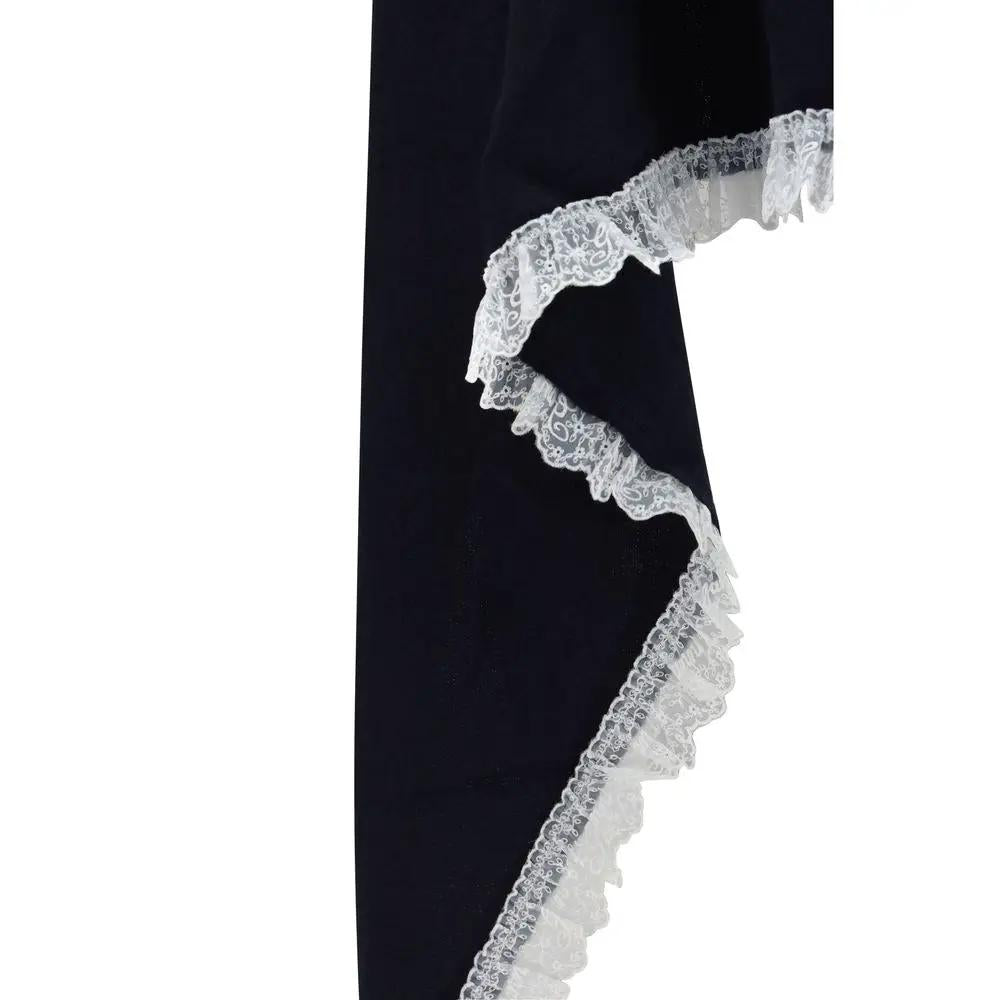 Ganni Black Wool Oves Aries Scarf