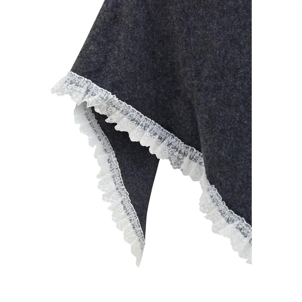 Ganni Ganni Gray Wool Oves Aries Scarf