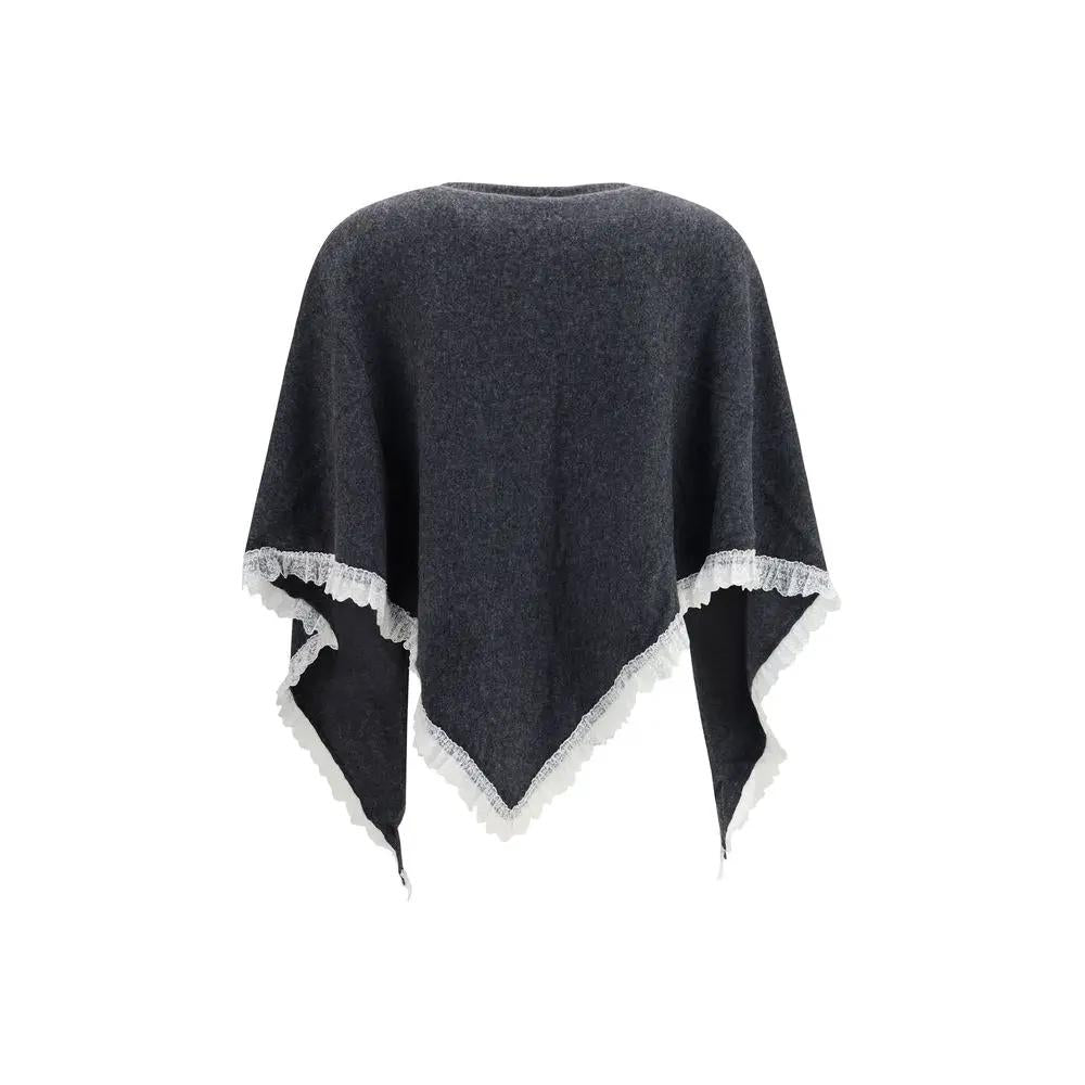Ganni Ganni Gray Wool Oves Aries Scarf
