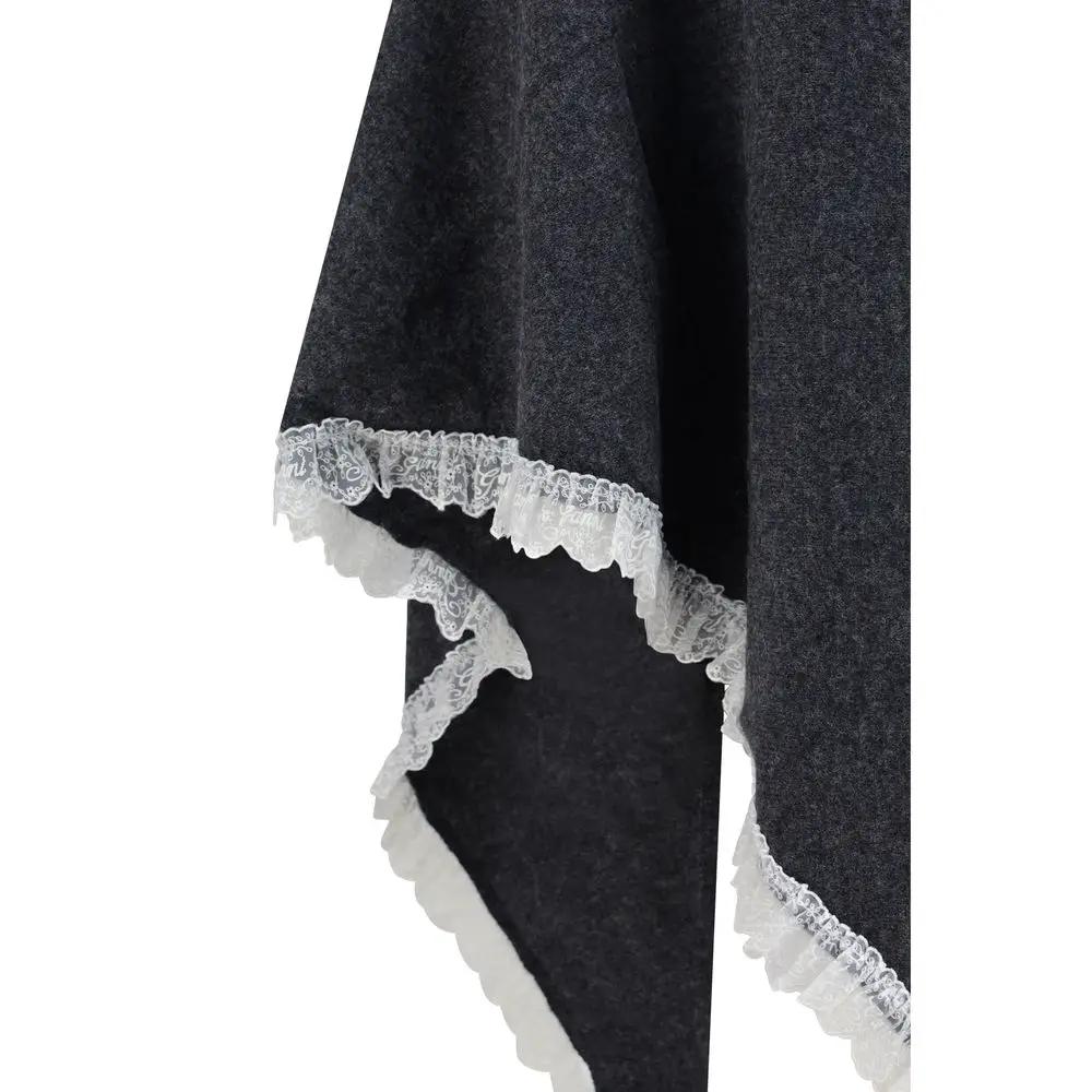 Ganni Ganni Gray Wool Oves Aries Scarf