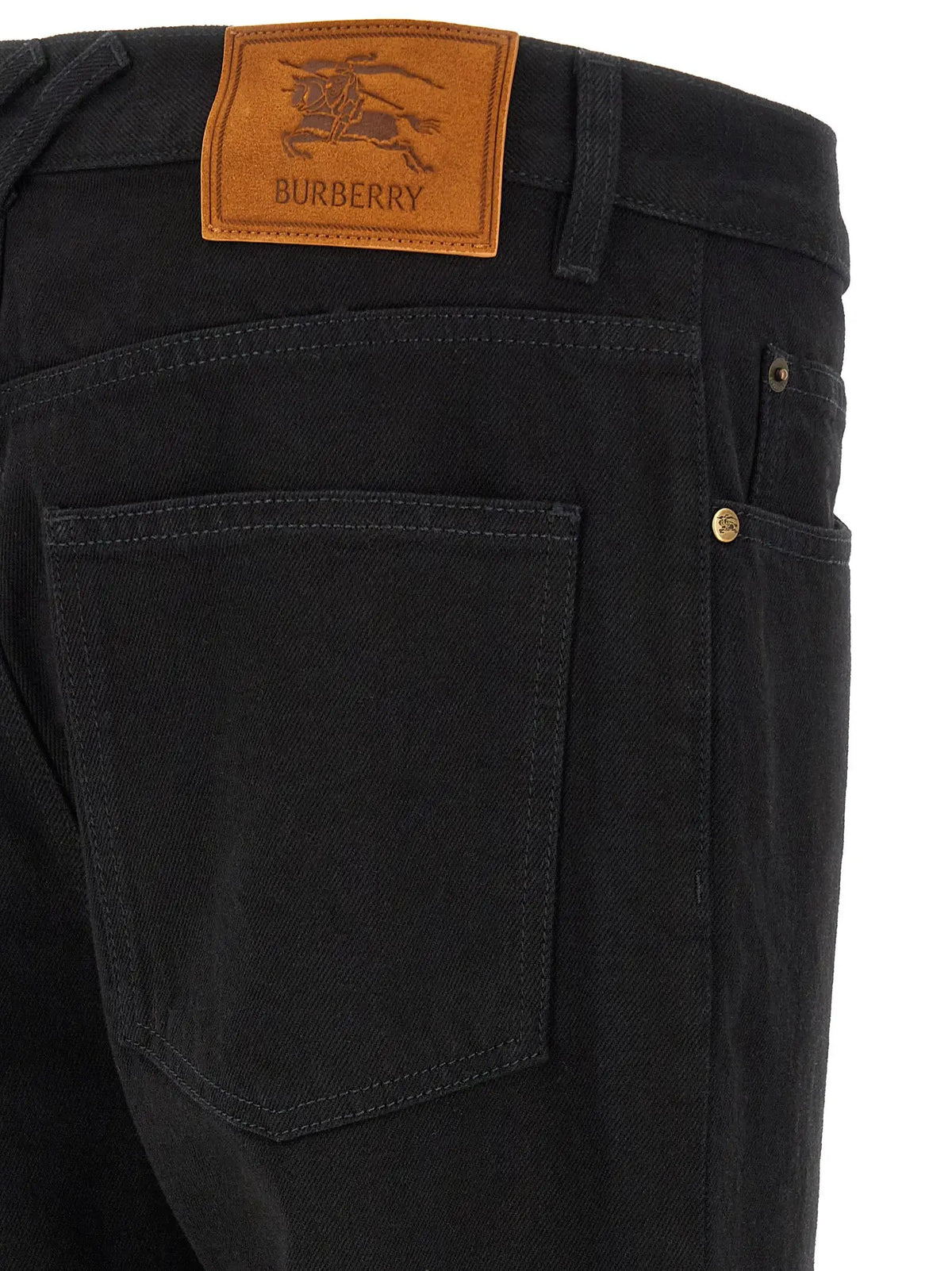 Burberry Burberry Black Cotton Straight-Leg Jeans