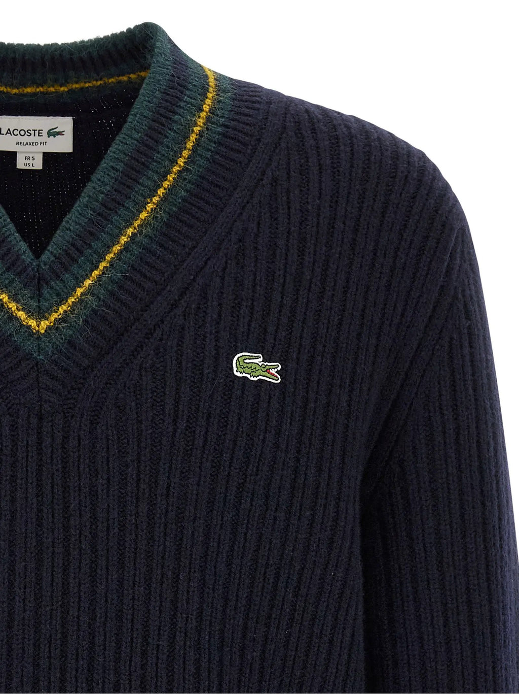 Lacoste Lacoste Blue Wool Cardigan