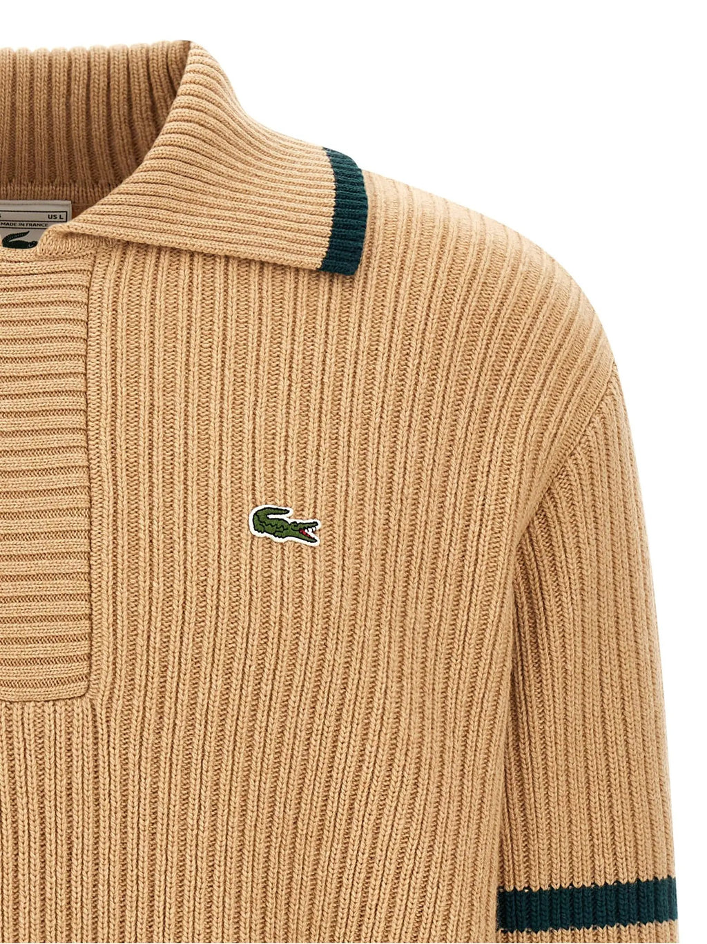 Lacoste Lacoste Beige Wool Cardigan