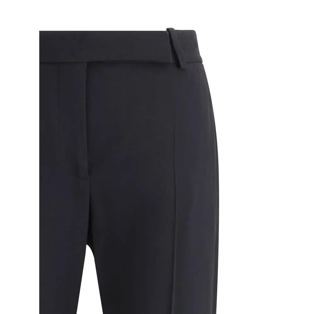 Alexander McQueen Alexander McQueen Black Acetate Flared Pants