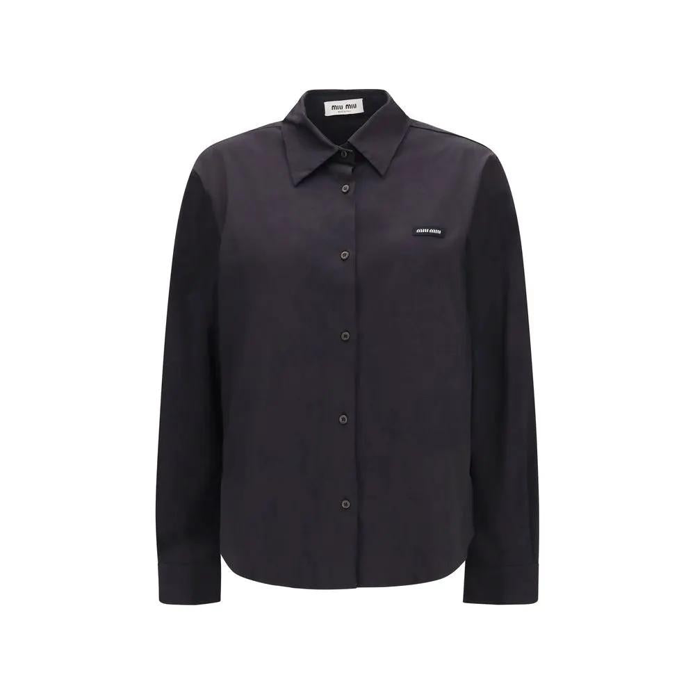 Miu Miu Miu Miu Black Cotton Dress Shirt