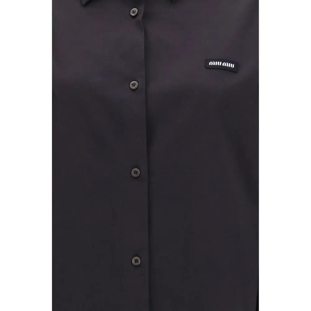 Miu Miu Miu Miu Black Cotton Dress Shirt