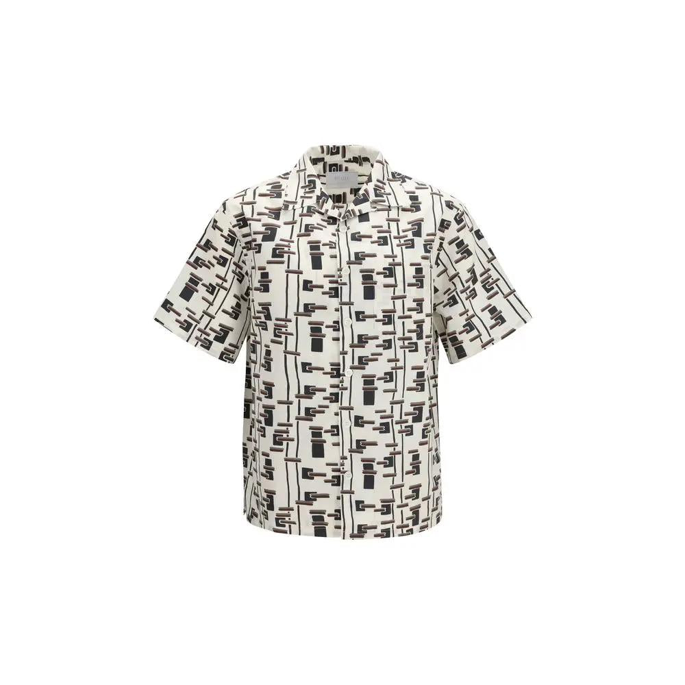 Prada Prada Beige Cotton Pattern Shirt