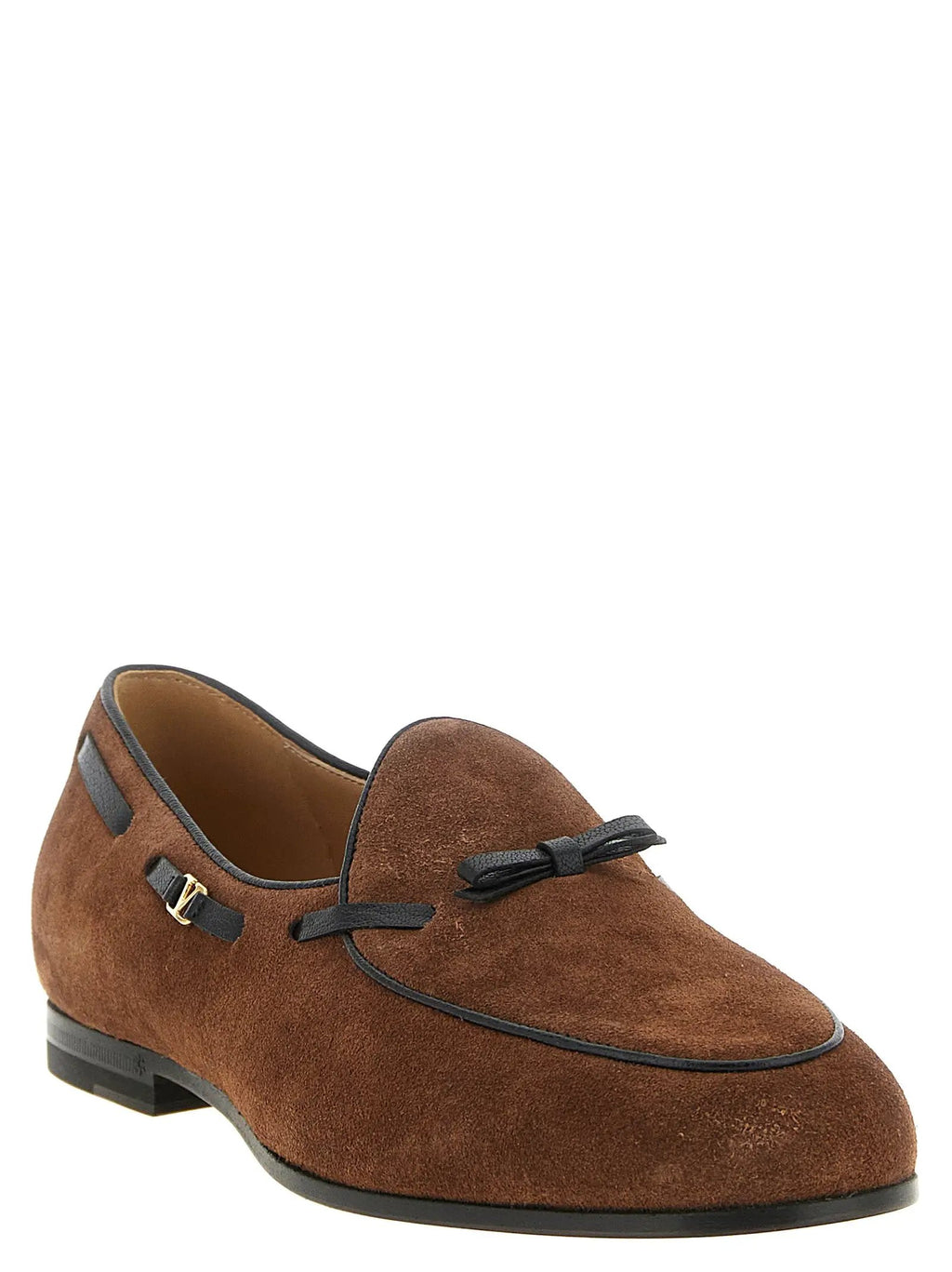 Valentino Garavani Valentino Garavani Brown Calfskin Slip-On Loafers