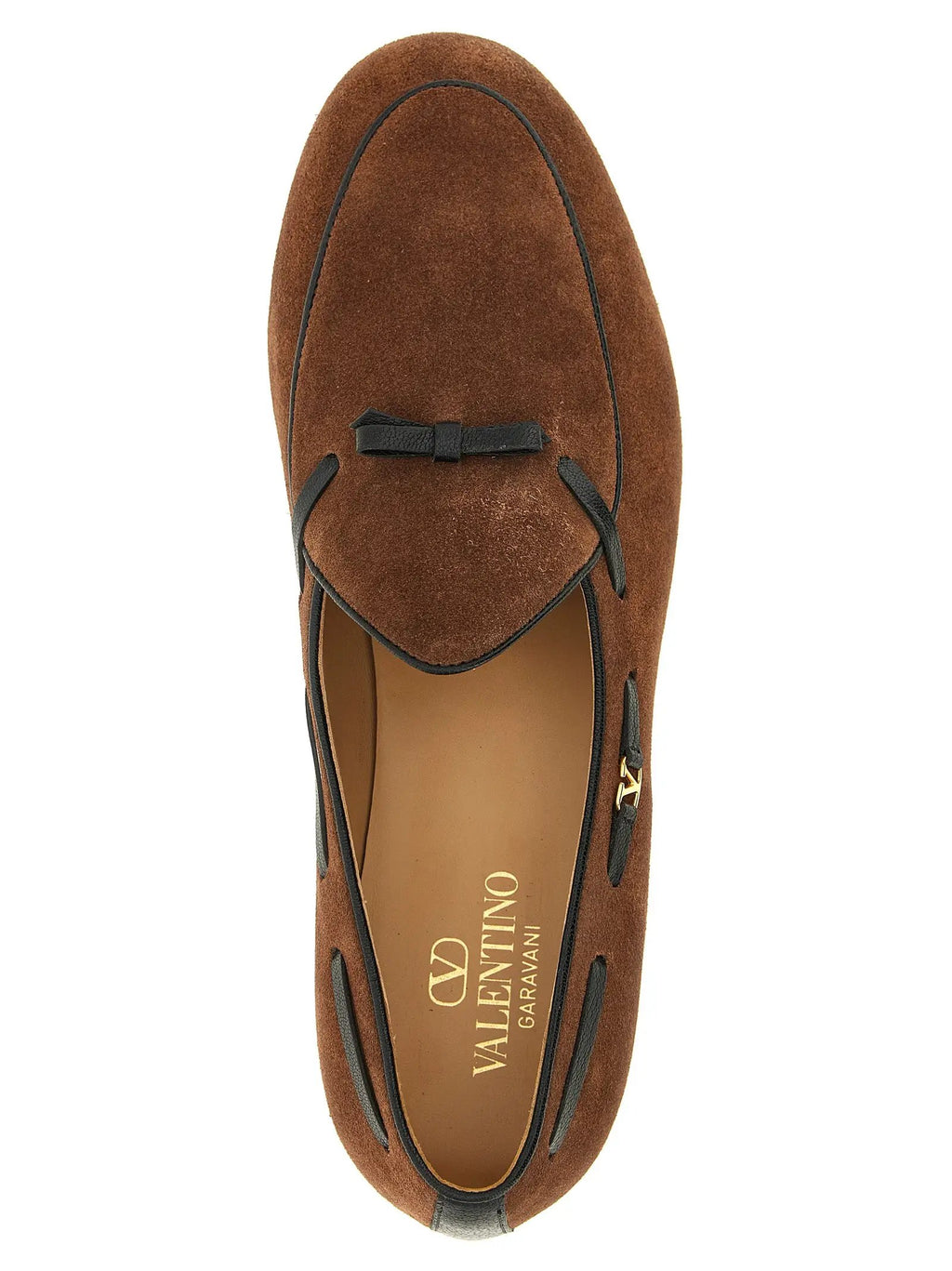 Valentino Garavani Valentino Garavani Brown Calfskin Slip-On Loafers
