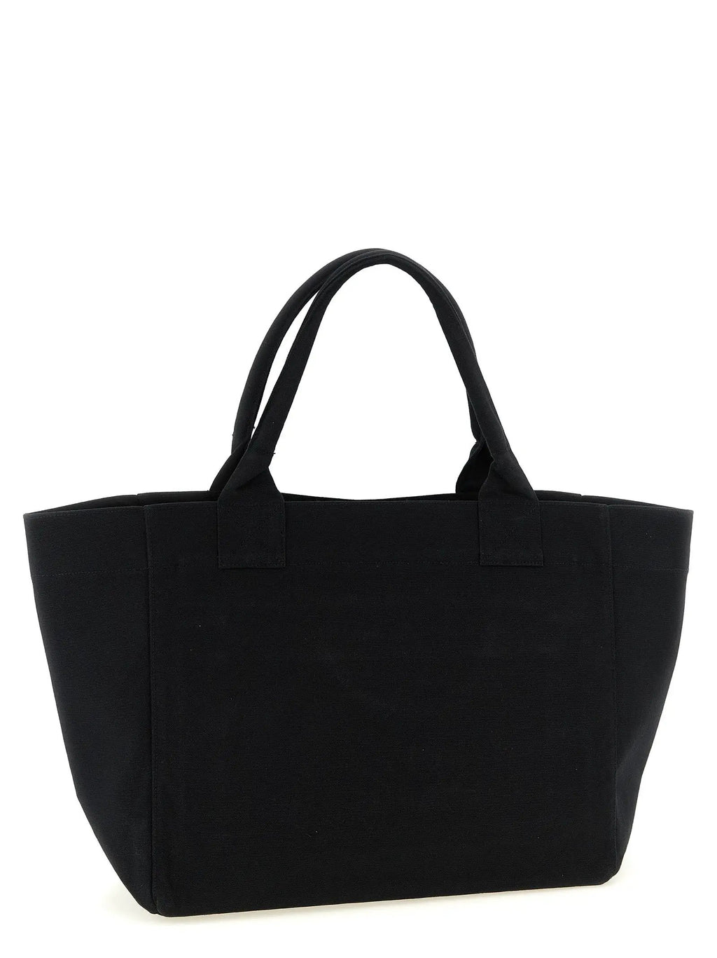 Ganni Ganni Black Recycled Cotton Tote Bag