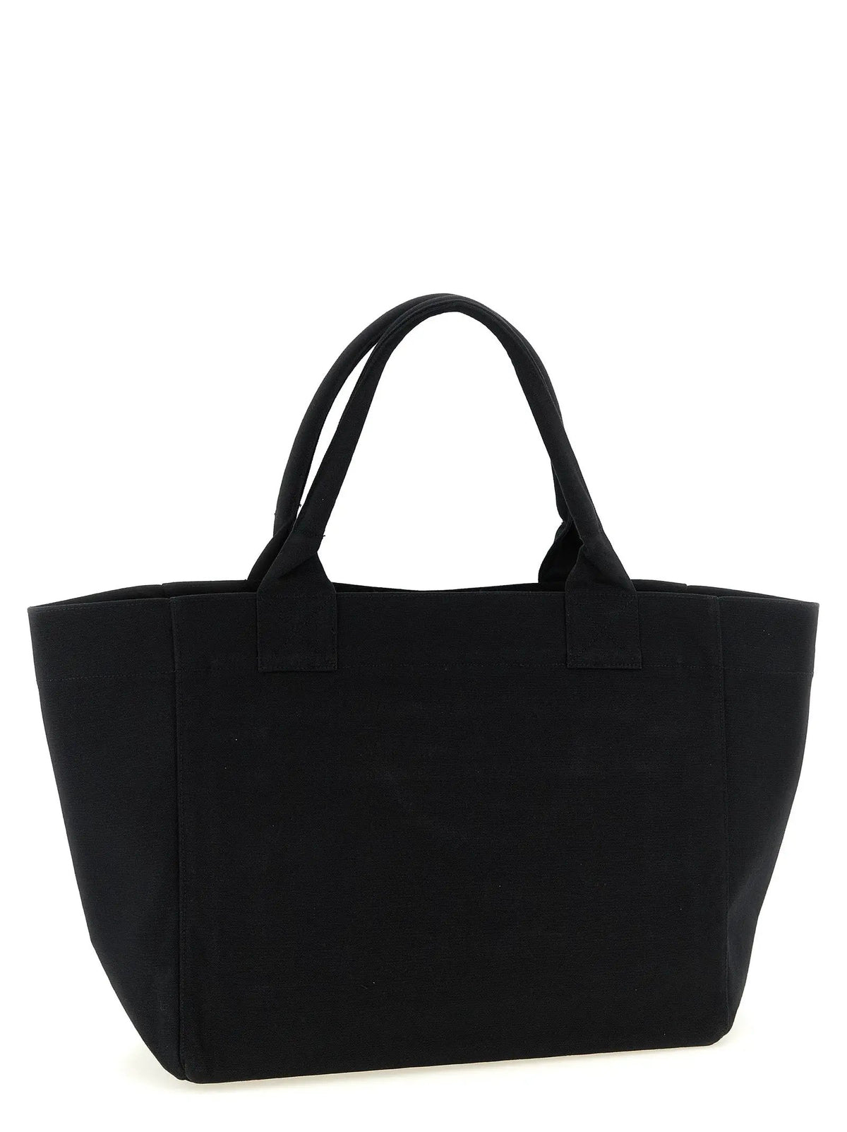 Ganni Ganni Black Recycled Cotton Tote Bag