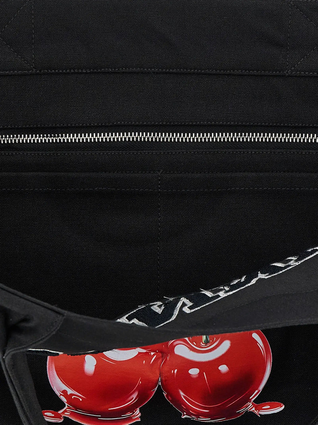 Ganni Ganni Black Recycled Cotton Tote Bag