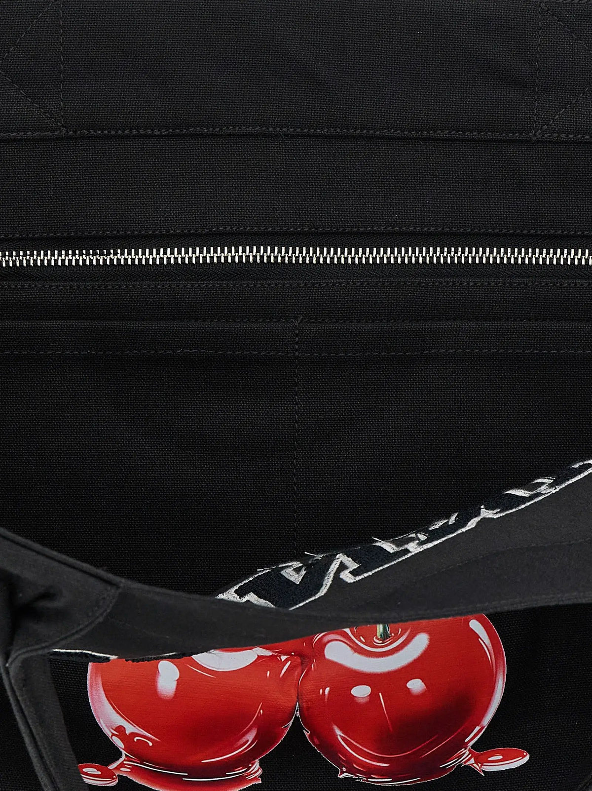 Ganni Ganni Black Recycled Cotton Tote Bag