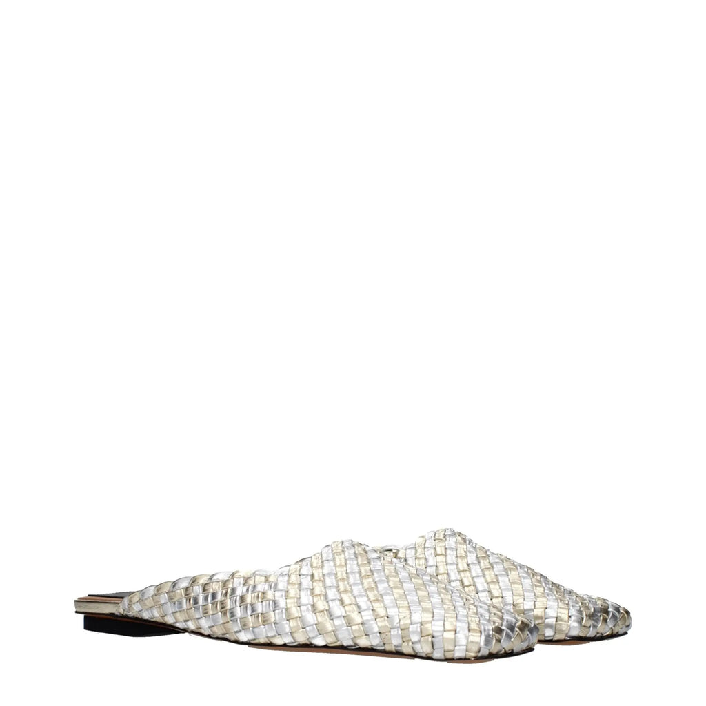 Stella McCartney Stella McCartney Gray Leather Slippers