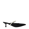 Stella McCartney Stella McCartney Black Satin Stiletto Heel Sandals