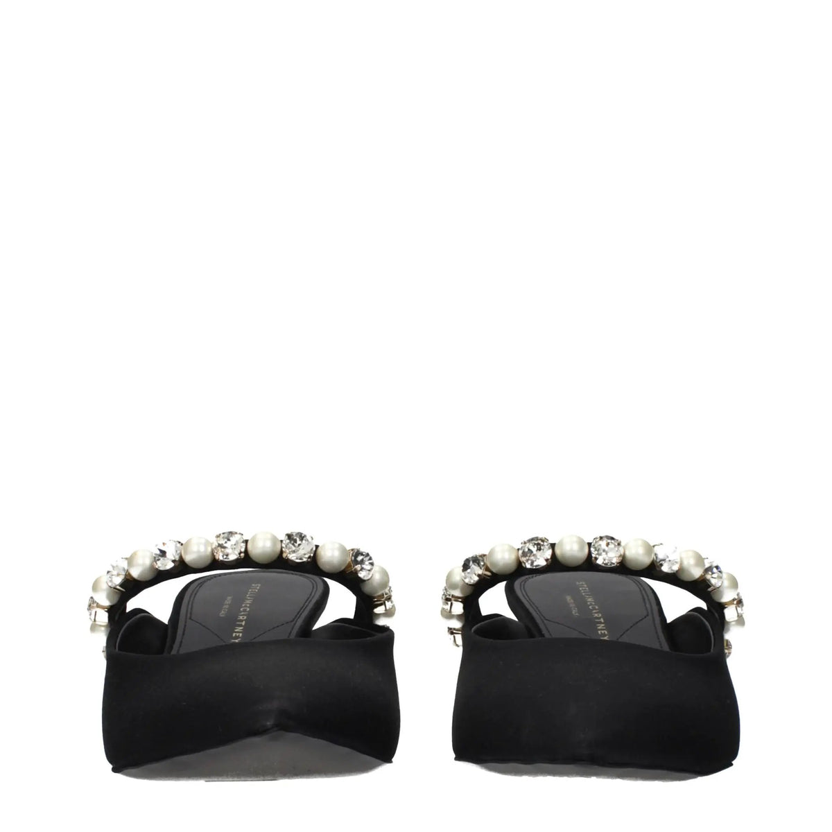 Stella McCartney Stella McCartney Black Satin Stiletto Heel Sandals