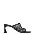 Stella McCartney Stella McCartney Black Leather Stiletto Heel Sandals