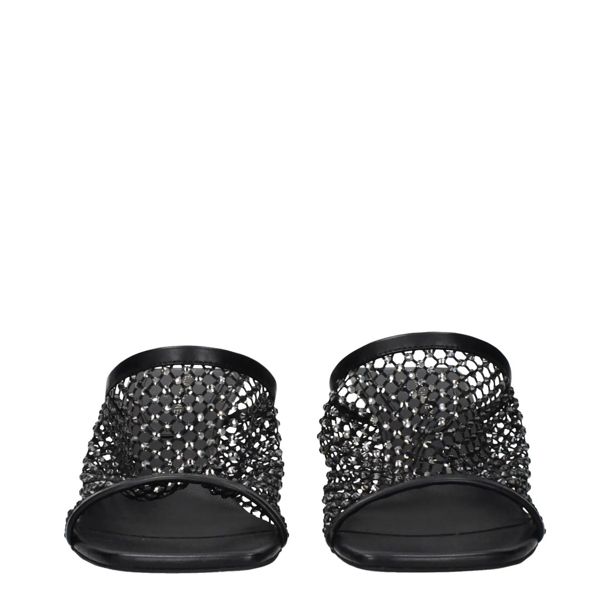 Stella McCartney Stella McCartney Black Leather Stiletto Heel Sandals